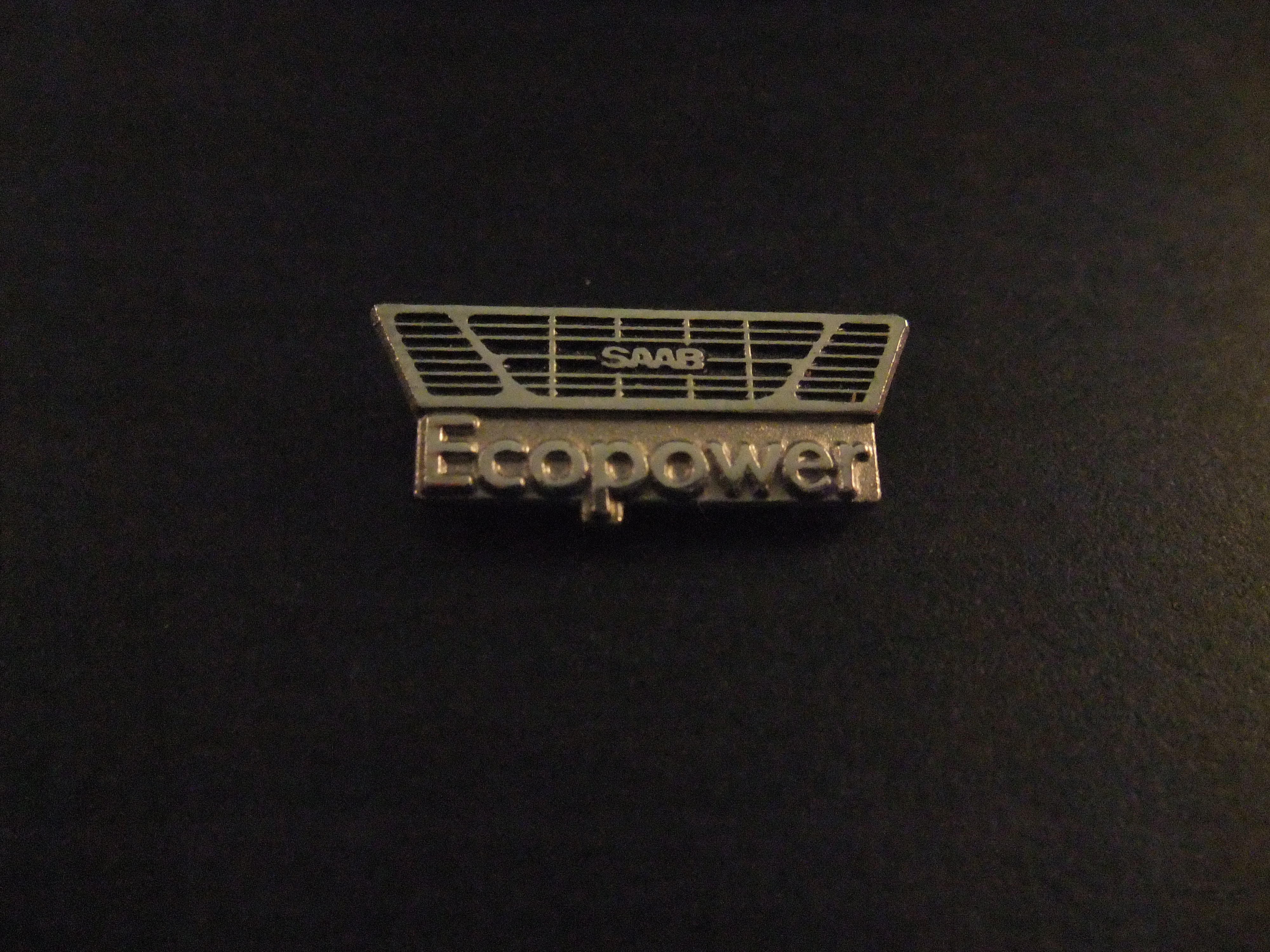 Saab Ecopower voorfront met logo zilverkleurig